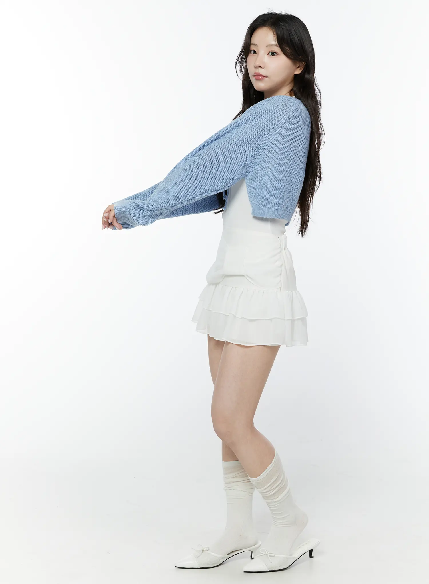 Tie-Front Knit Bolero Cardigan IY511 - Image 8