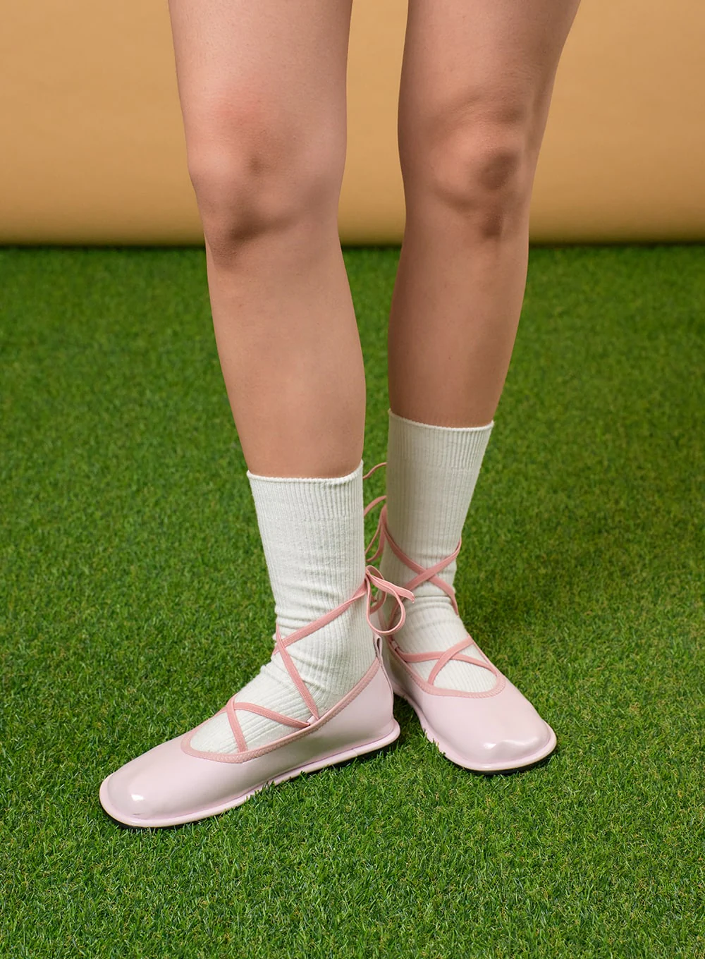 Tie Leg Ballet Flats IJ430 - Image 4