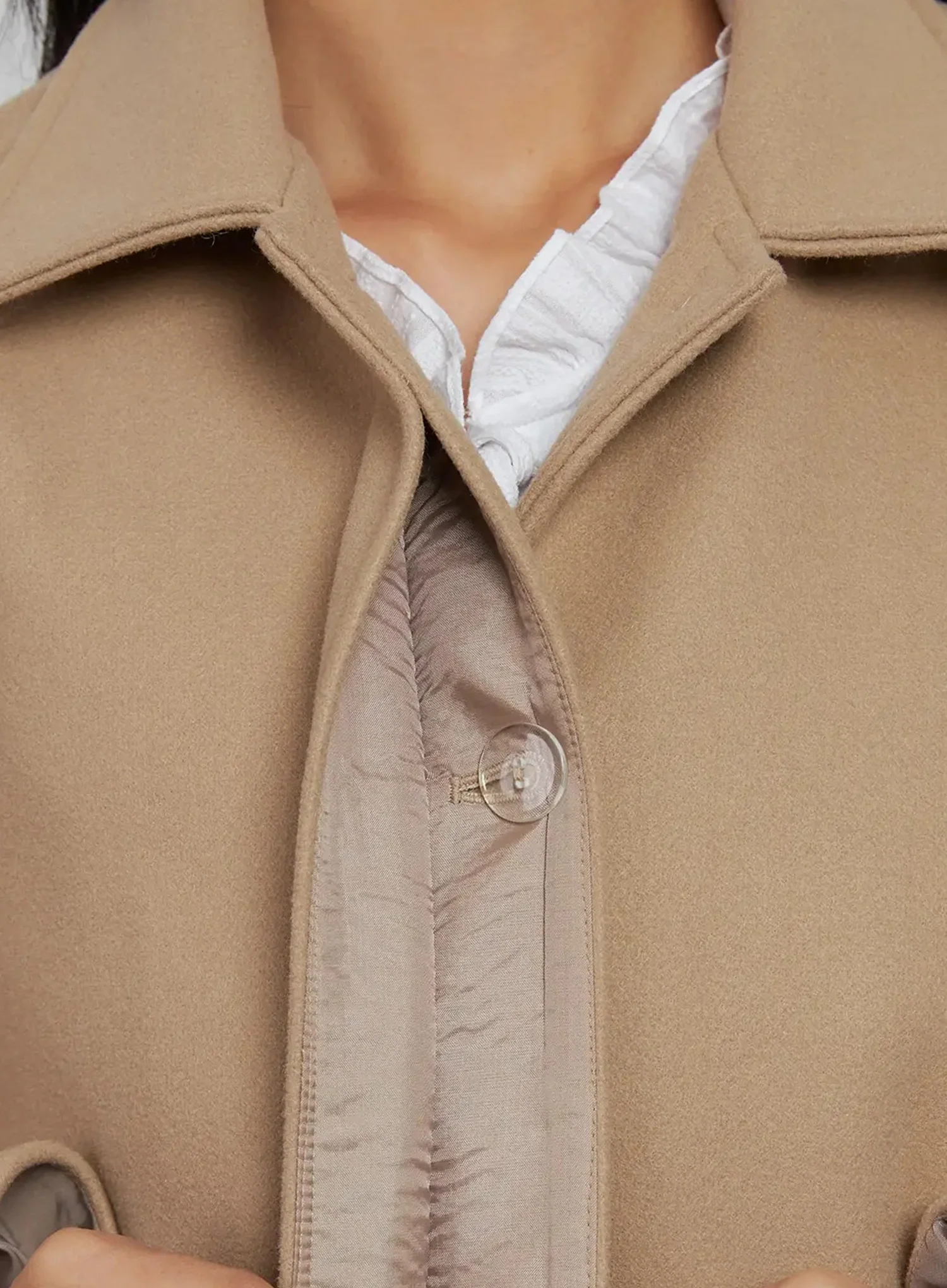 Tie Waist Cape Coat IJ509 - Image 7