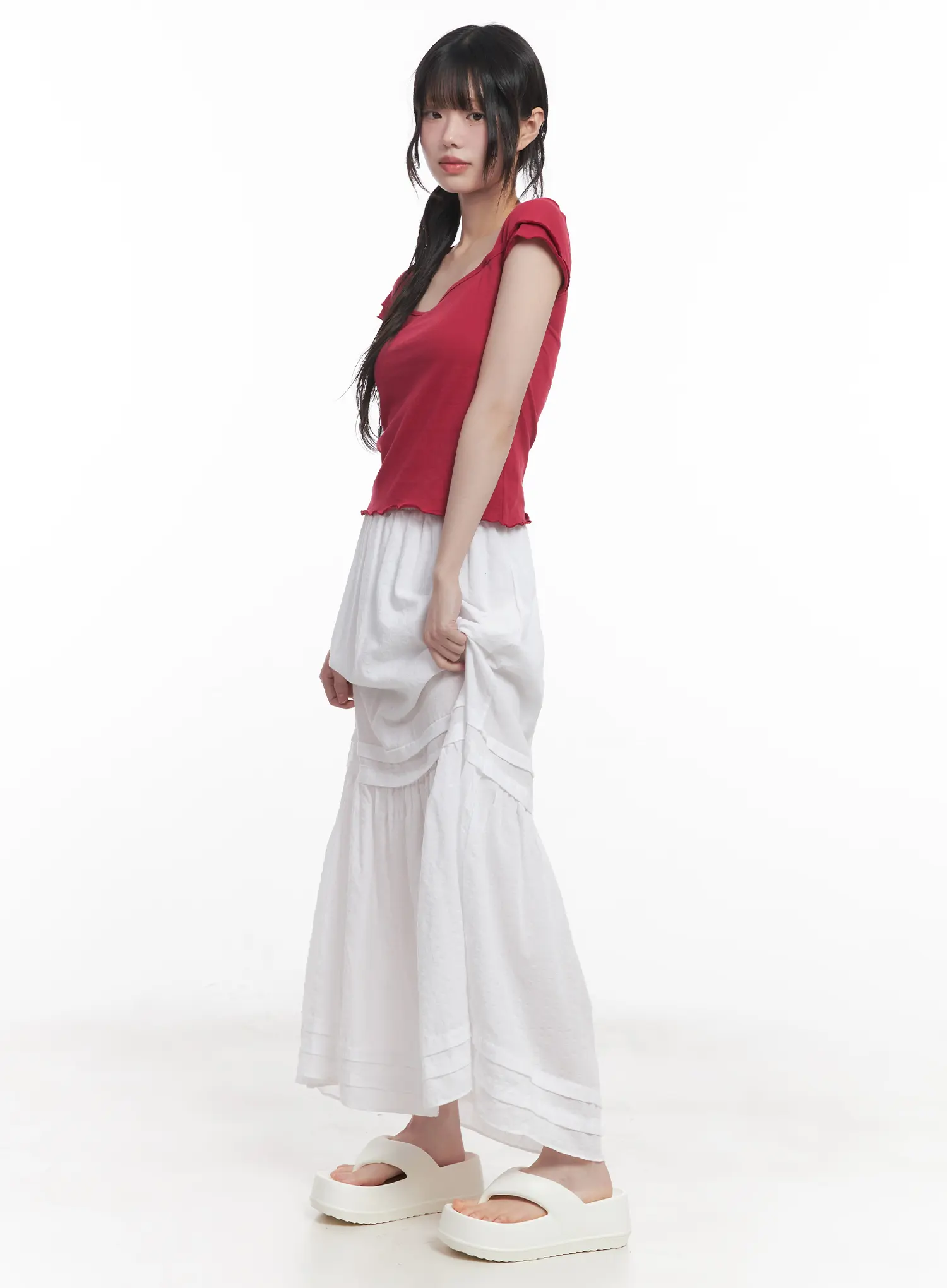Tiered Flowy Maxi Skirt CU519 - Image 4