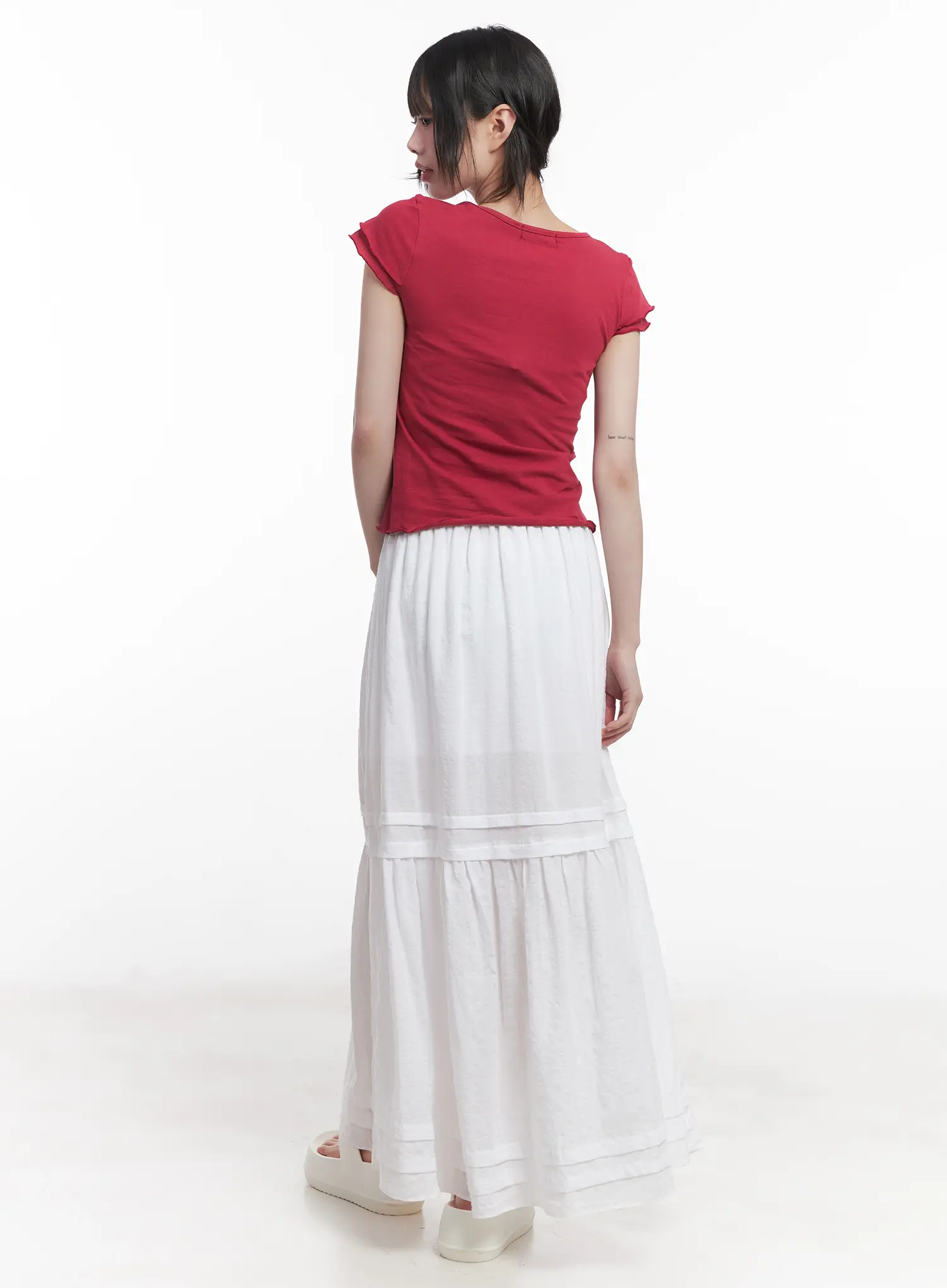 Tiered Flowy Maxi Skirt CU519 - Image 7