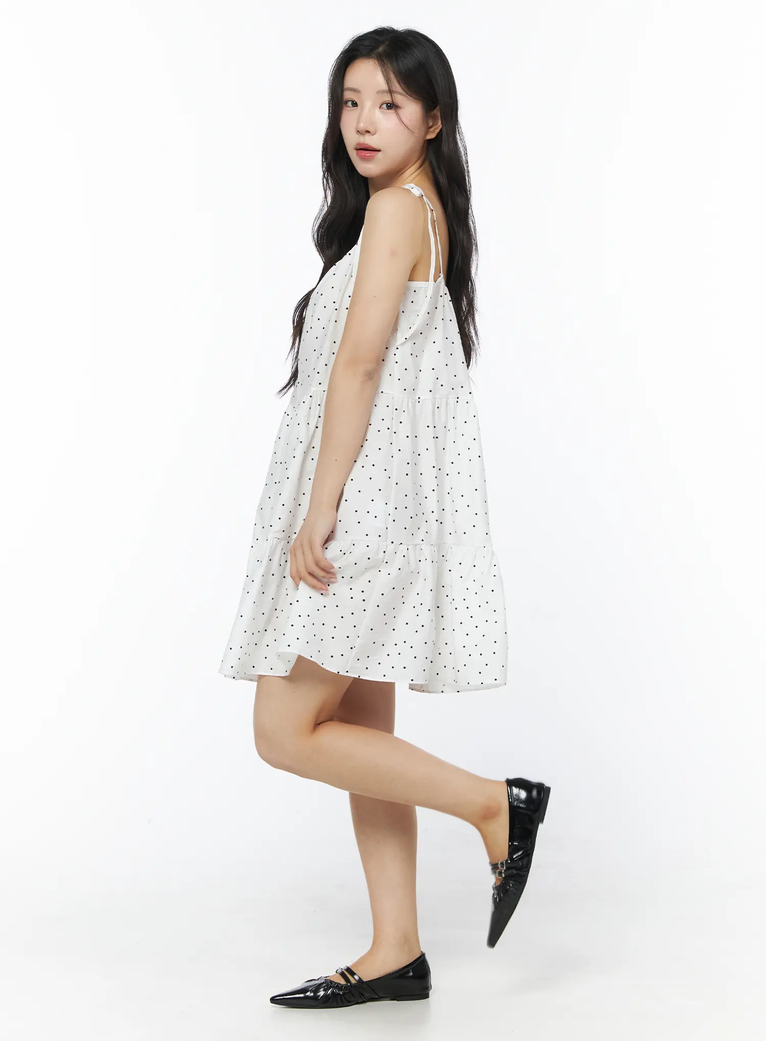 Tiered Polka Dot Mini Dress CD805 - Image 3