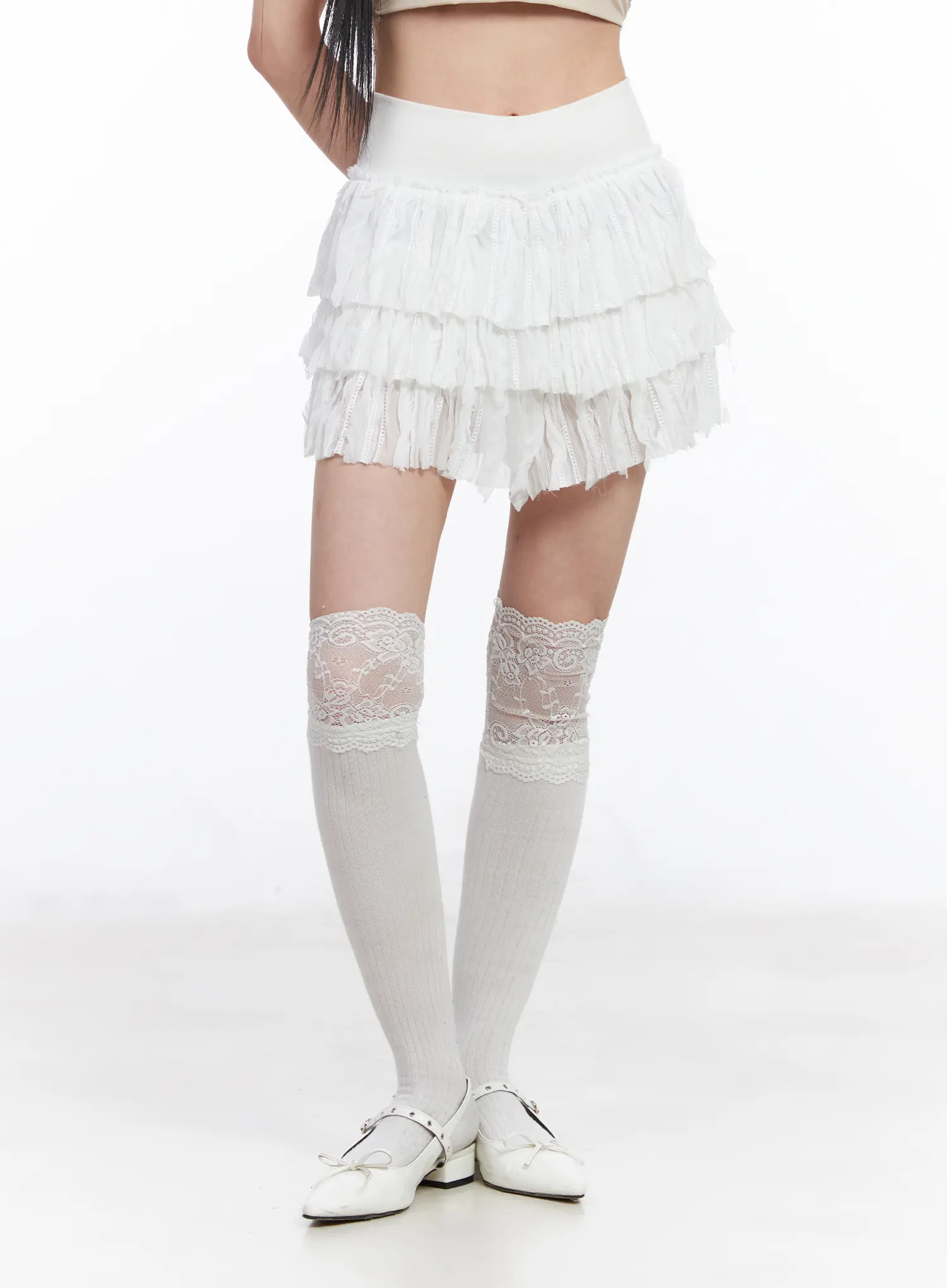 Tiered Ruffle Mini Skirt CF518 - Image 2