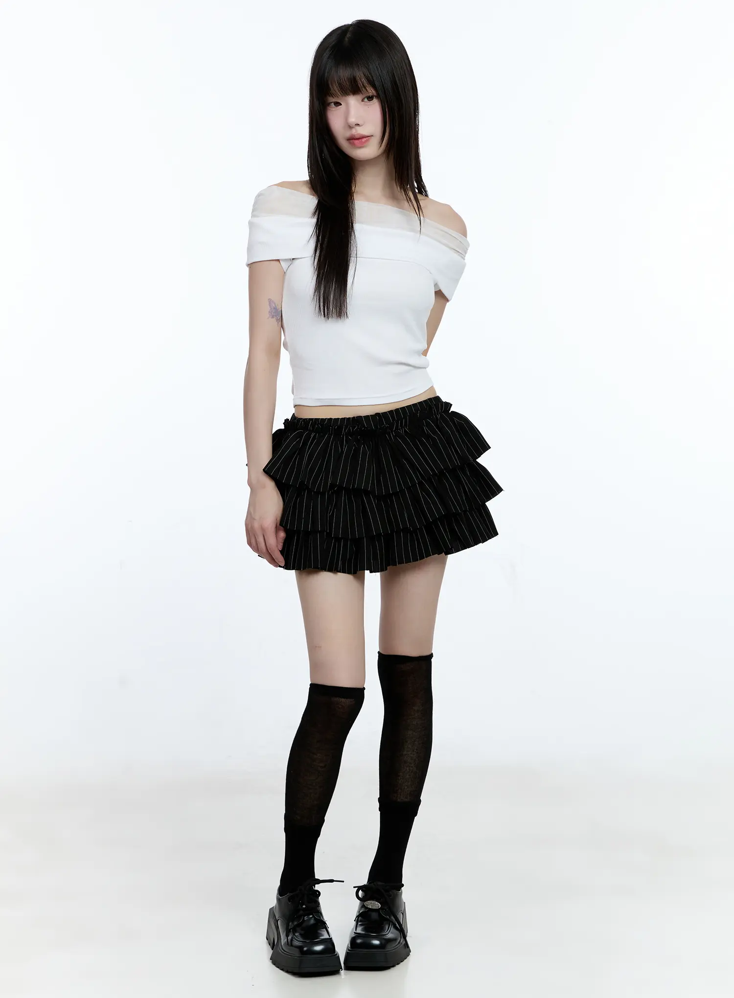 Tiered Stripe Mini Skirt CG507 - Image 6