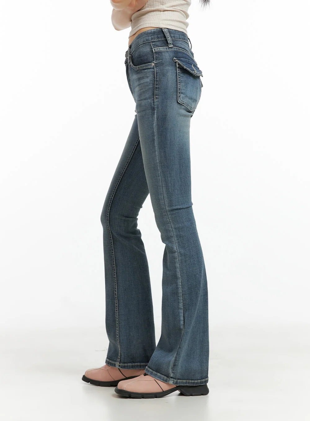 Tight Fit Low Waist Bootcut Jeans CL403 - Image 5