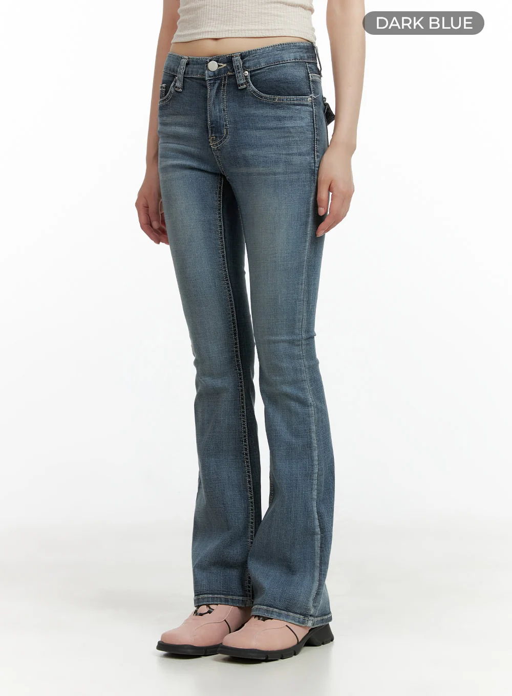Tight Fit Low Waist Bootcut Jeans CL403 - Image 9