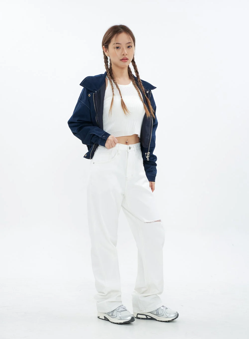 Torn Wide Leg Jeans CM18 - Image 8
