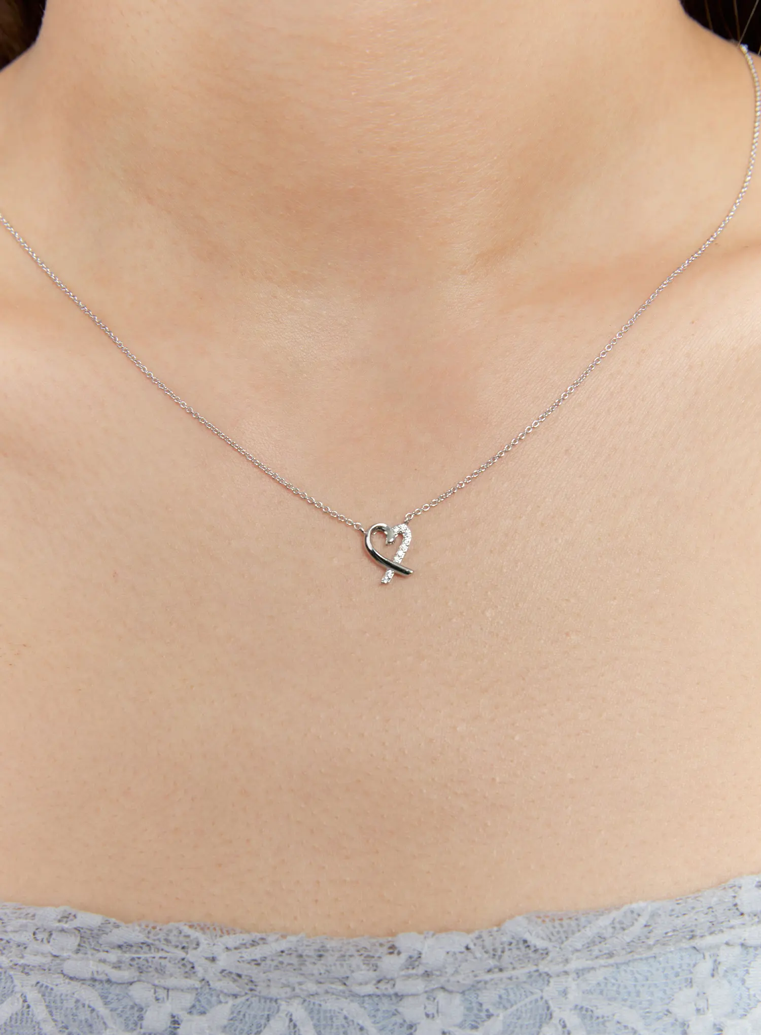 Trailing Heart Necklace IS517 - Image 2