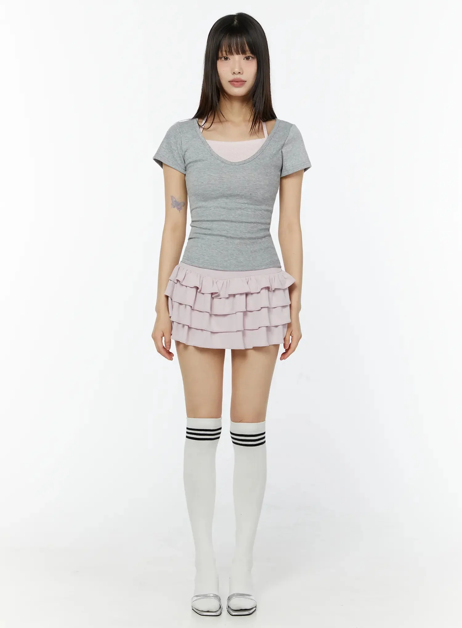 Trendy Dot Layered Top IU518 - Image 3
