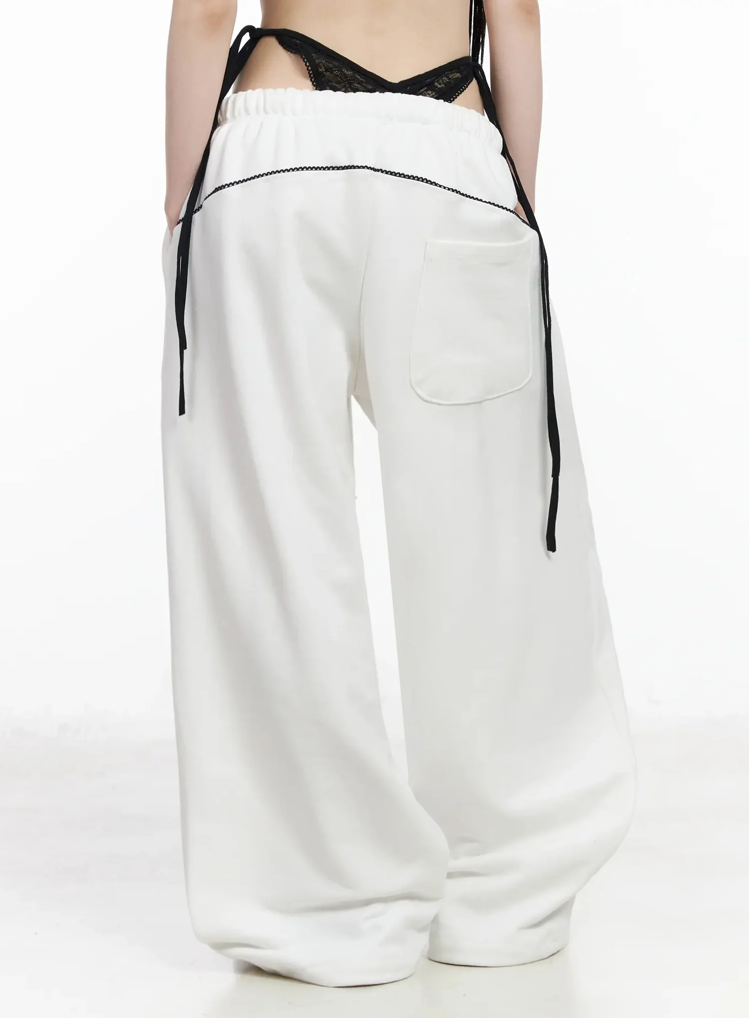 Trendy Lace-Up Wide Leg Sweatpants IU509 - Image 10