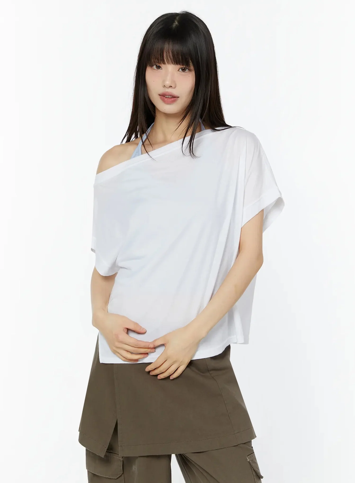 Trendy Off-Shoulder Tee IU518 - Image 14