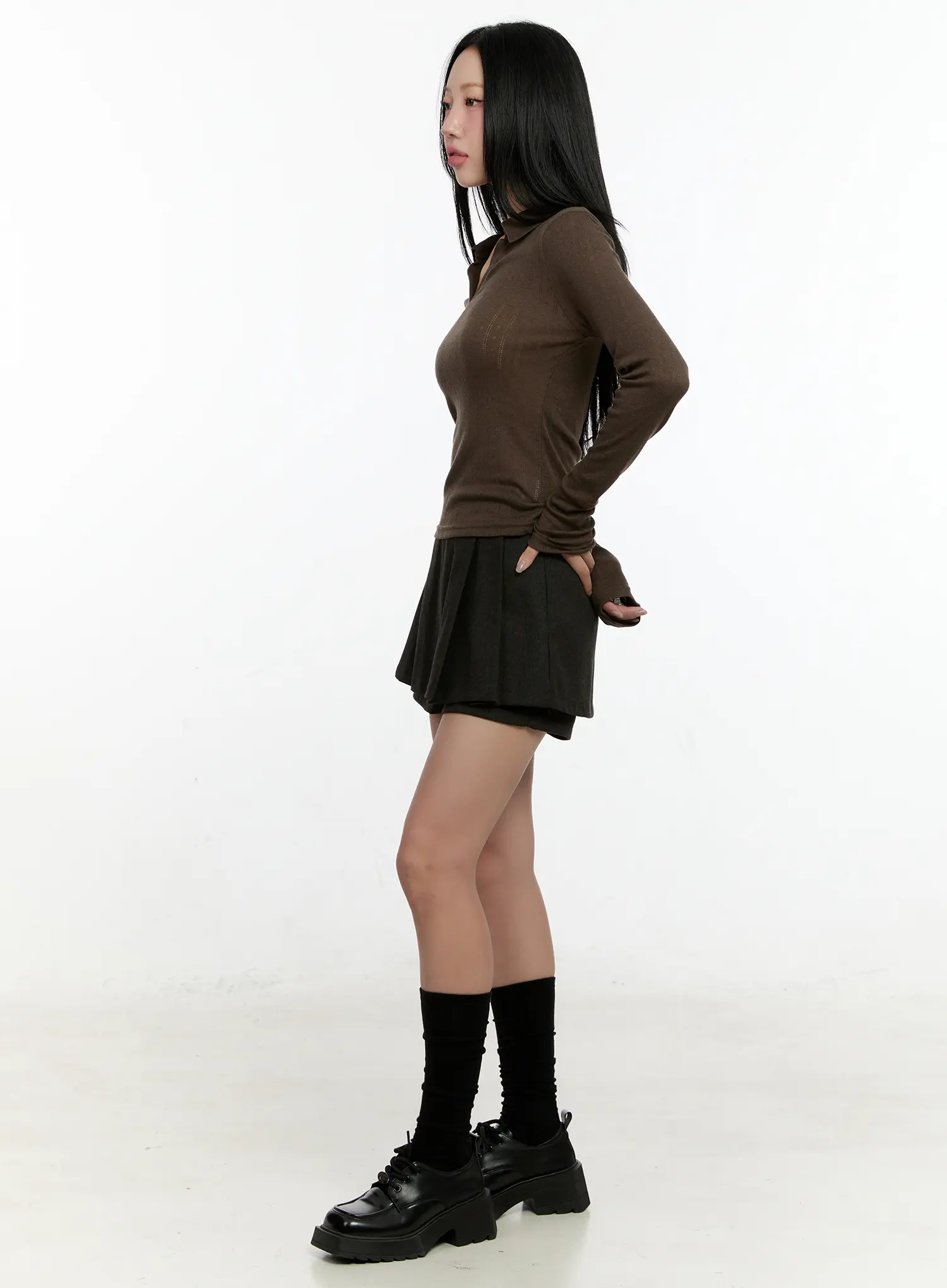 Trendy Pleated Mini Skort CN505 - Image 6
