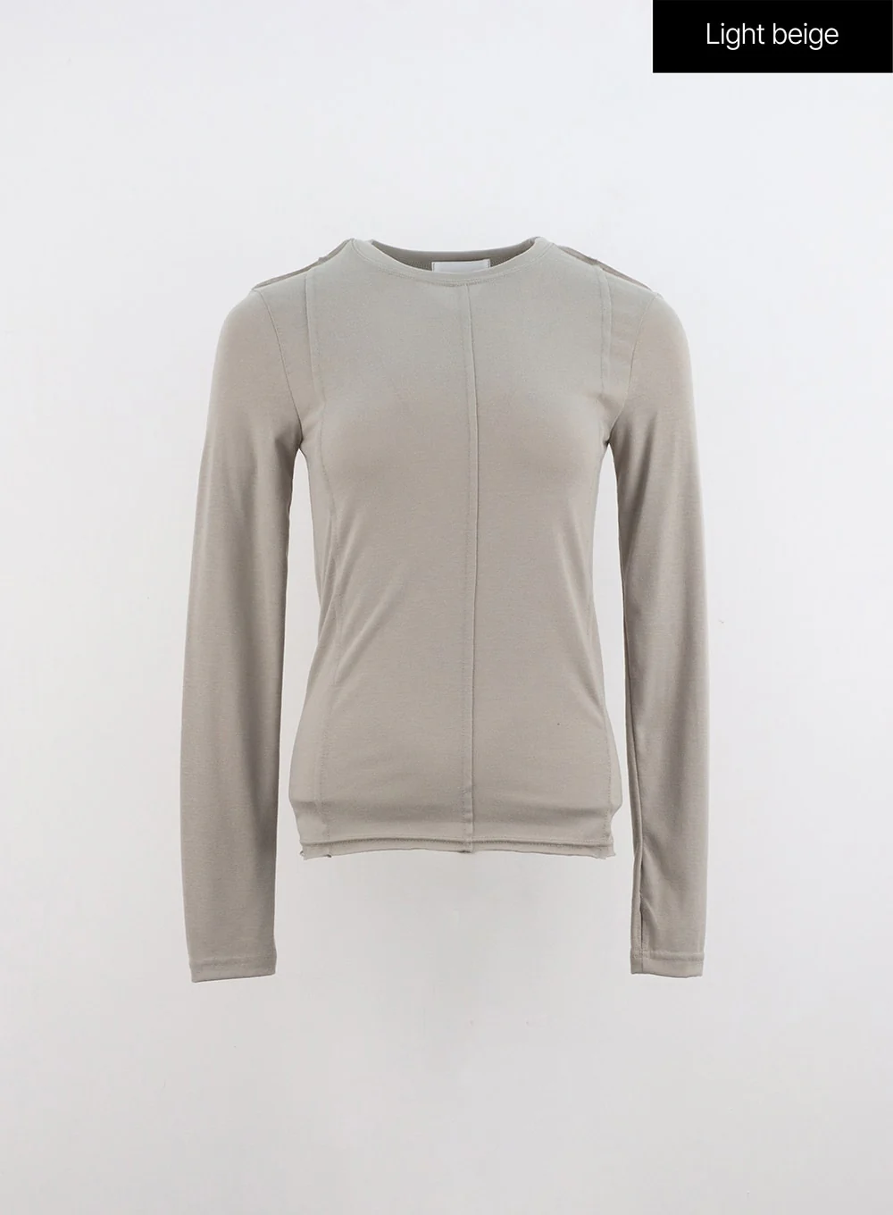 Trim Round Neck Long Sleeve Tee IO320 - Image 13