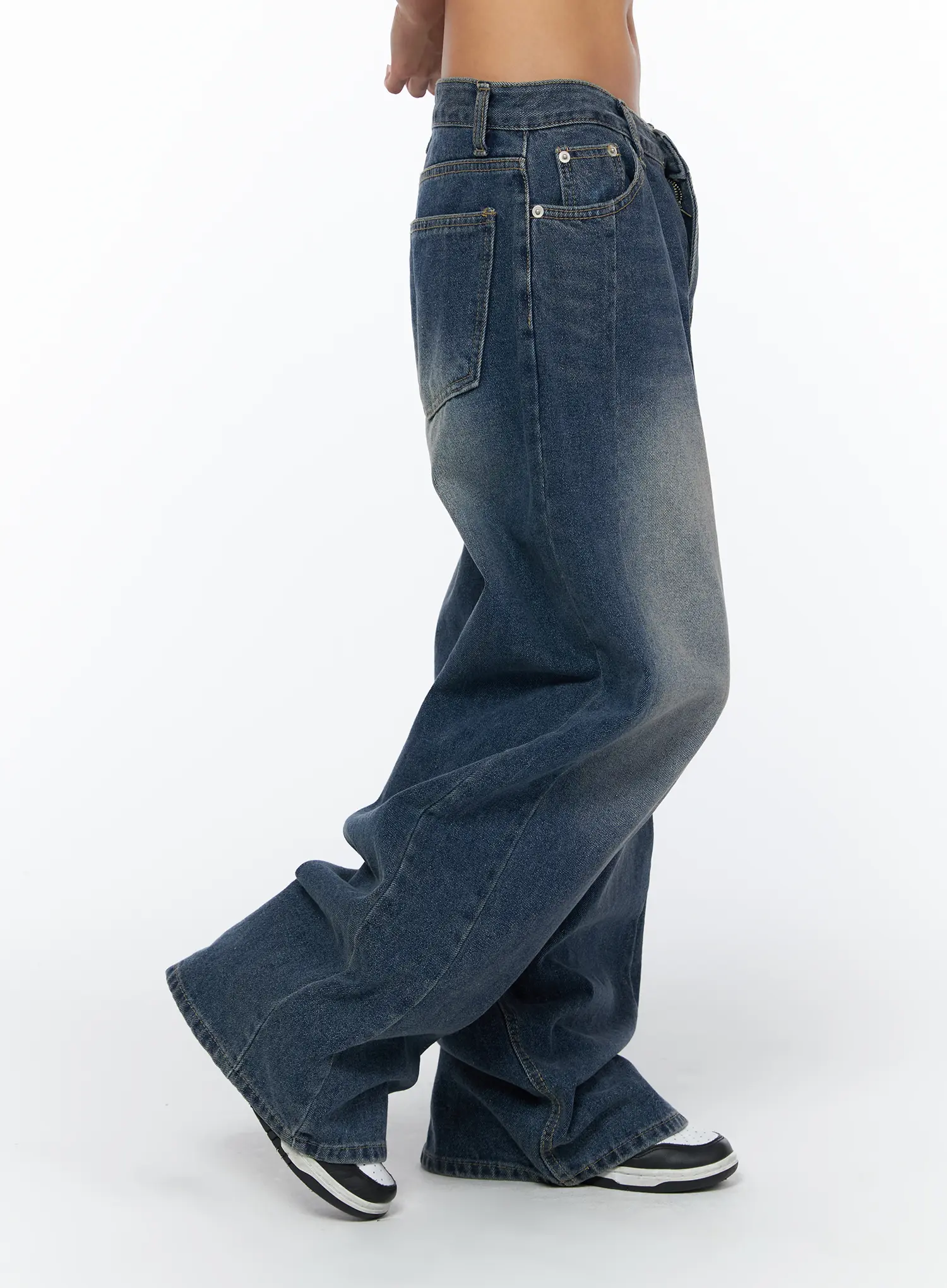 Trixy Wide Leg Washed Jeans CA517 - Image 3