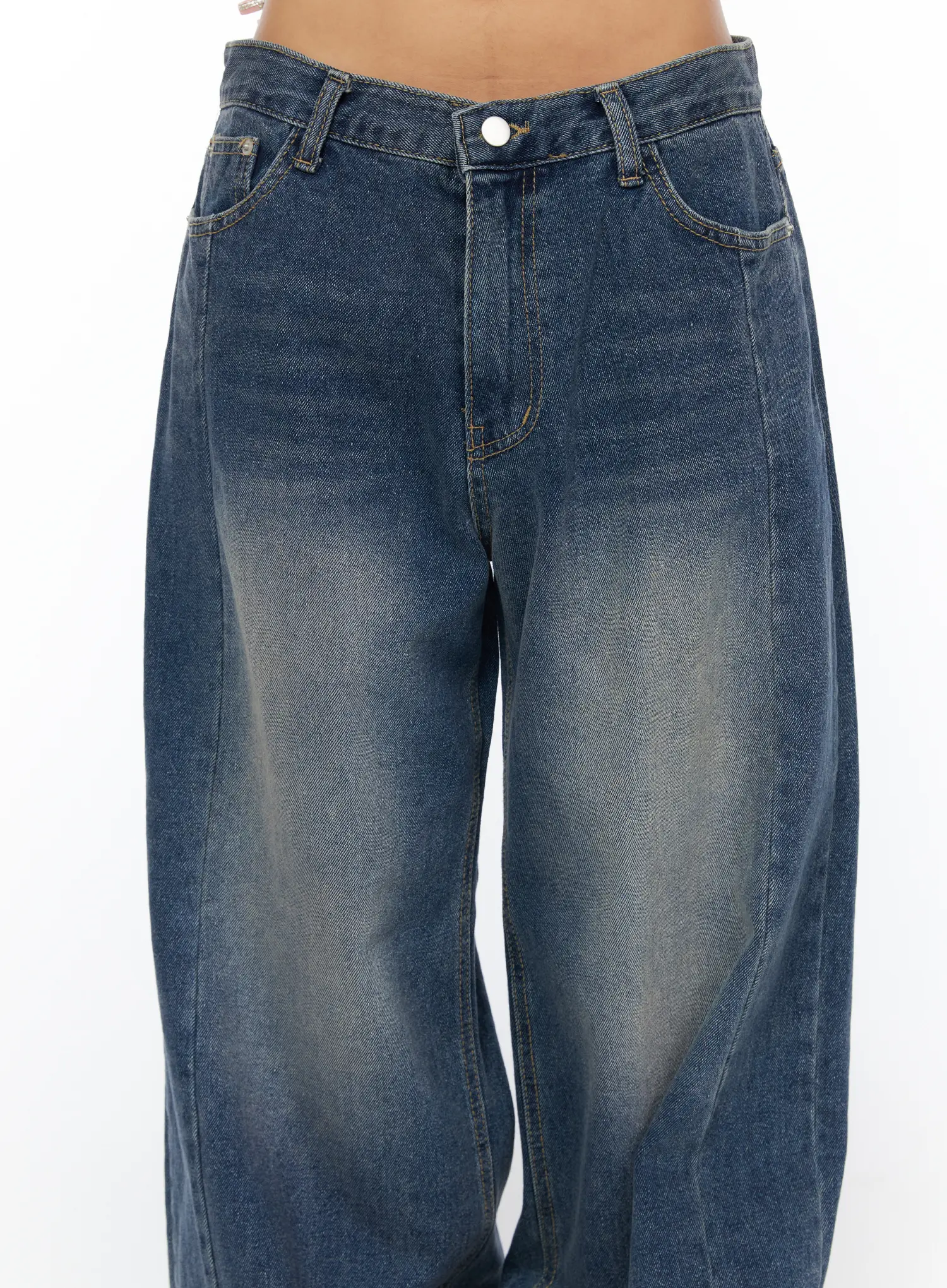 Trixy Wide Leg Washed Jeans CA517 - Image 8