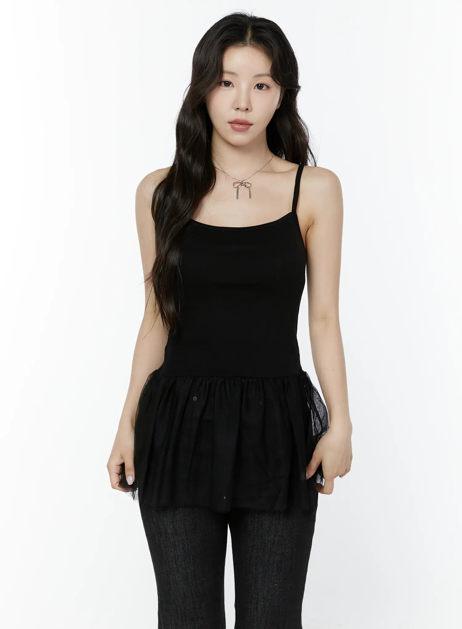 Tulle Layered Cami Top IY511 - Image 11
