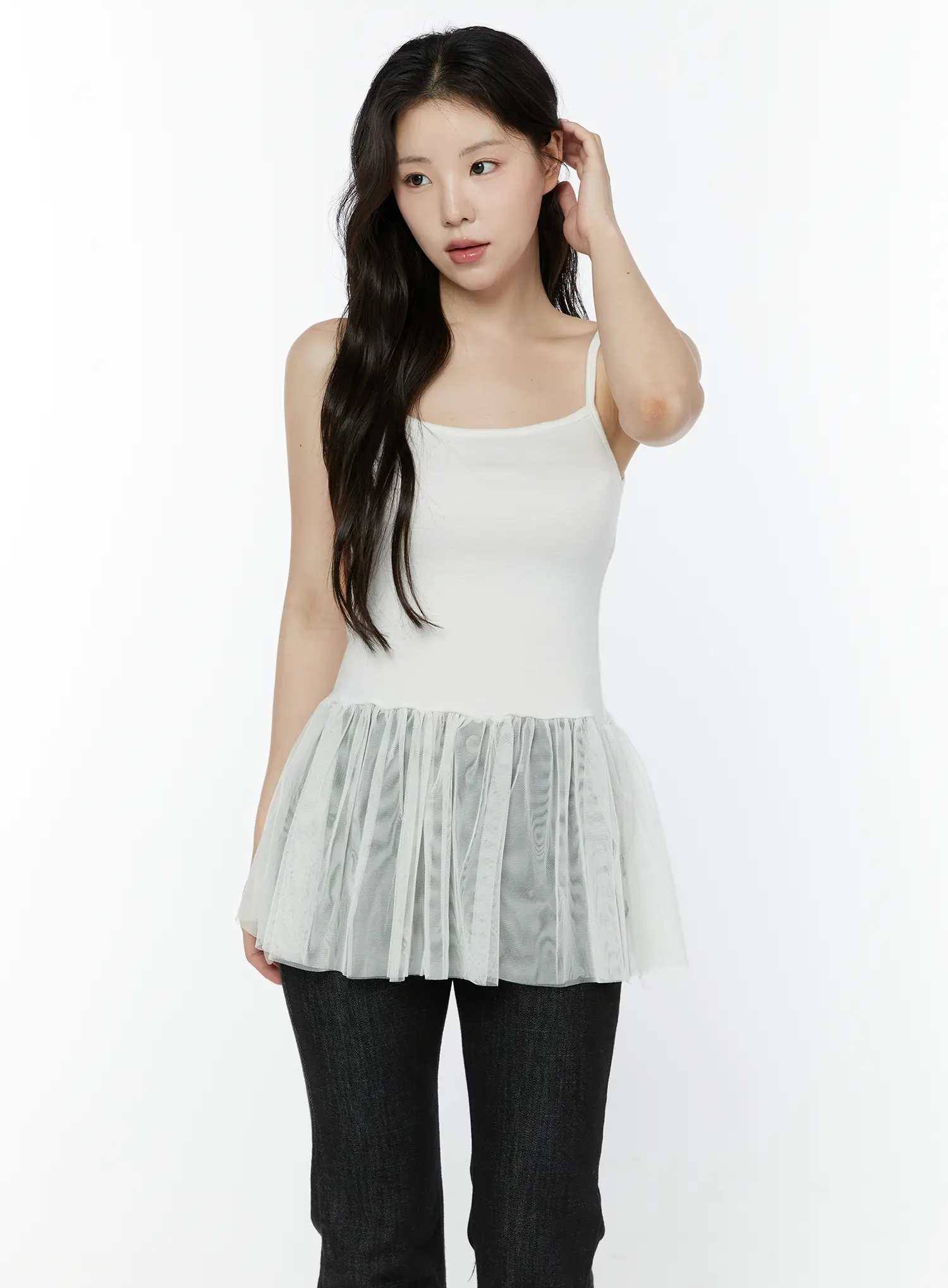 Tulle Layered Cami Top IY511 - Image 9
