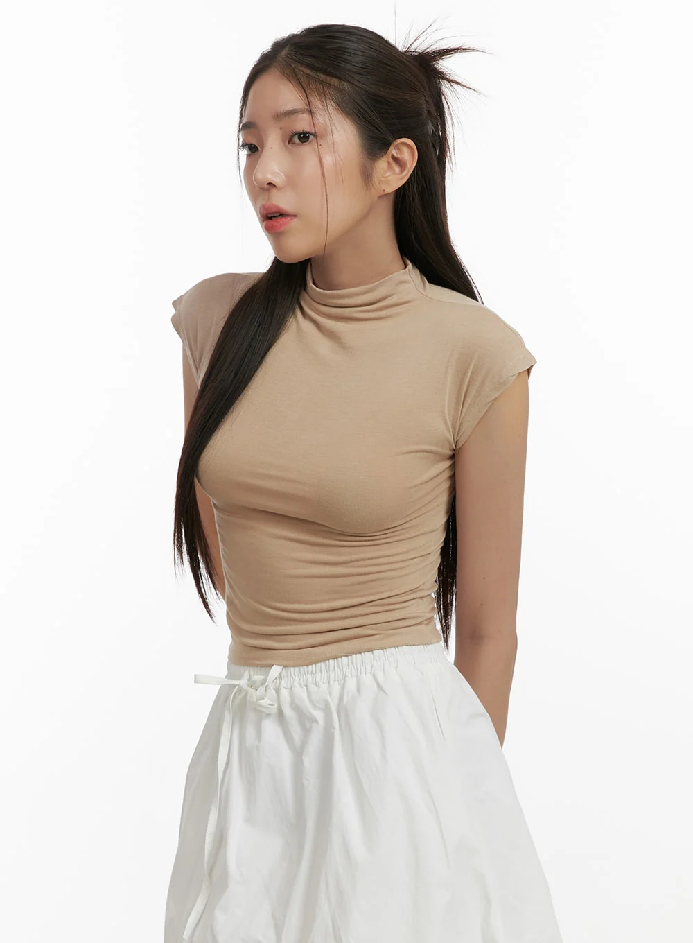 Turtle-Neck Slim Fit Top OA429 - Image 4
