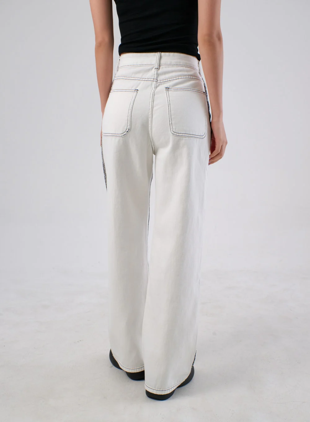 Two Color Cotton Pants IA304 - Image 5