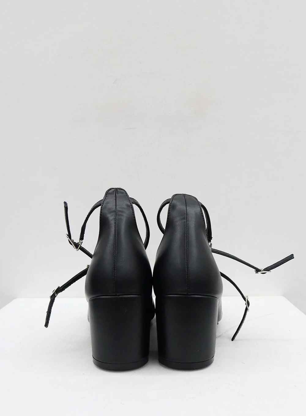 Two Strap Faux Leather Heel Shoes OD09 - Image 15