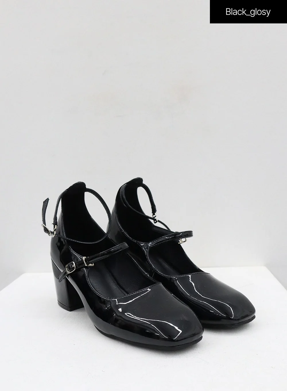 Two Strap Faux Leather Heel Shoes OD09 - Image 16