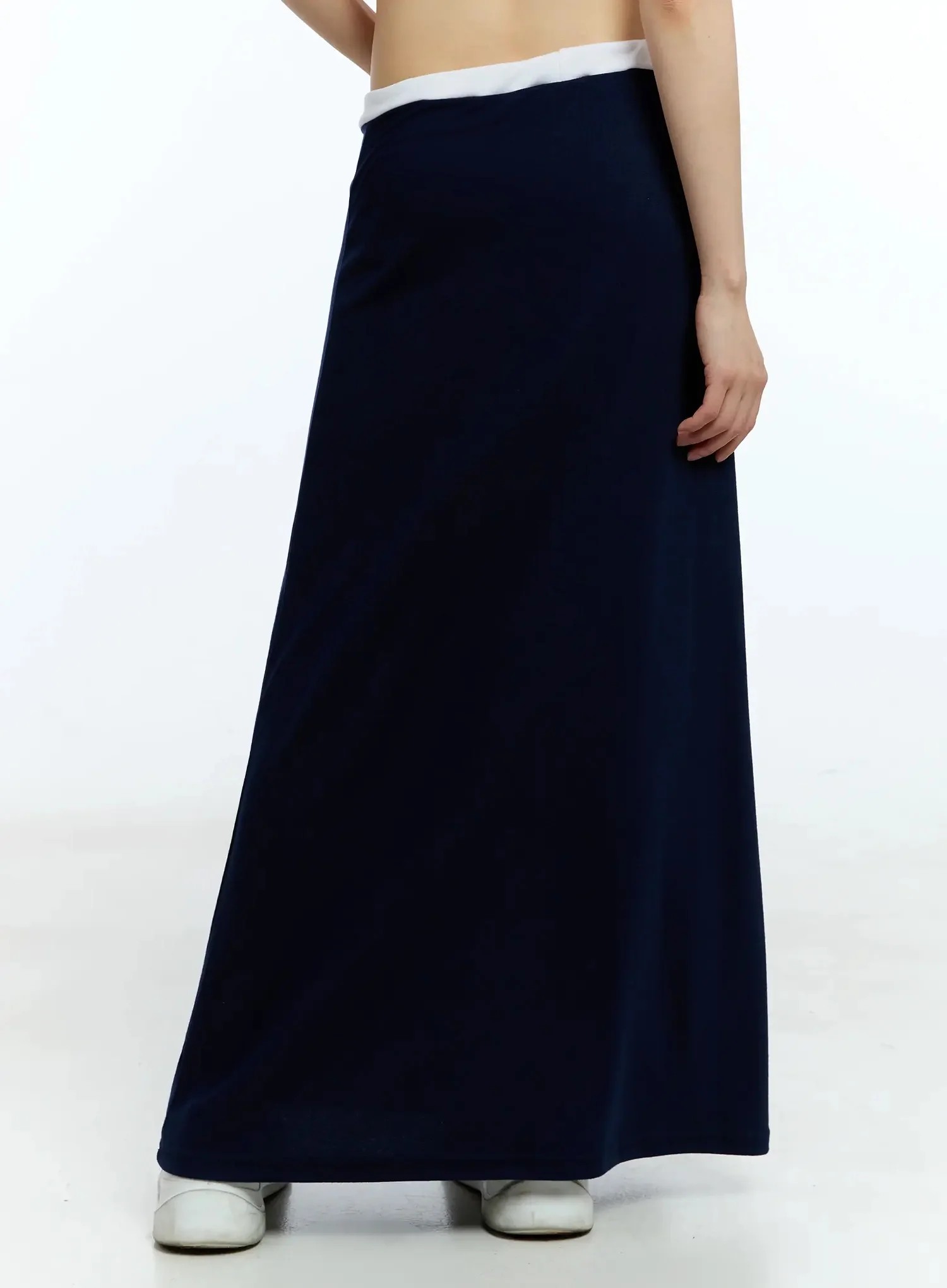 Two-Tone Comfy Maxi Skirt IU523 - Image 14