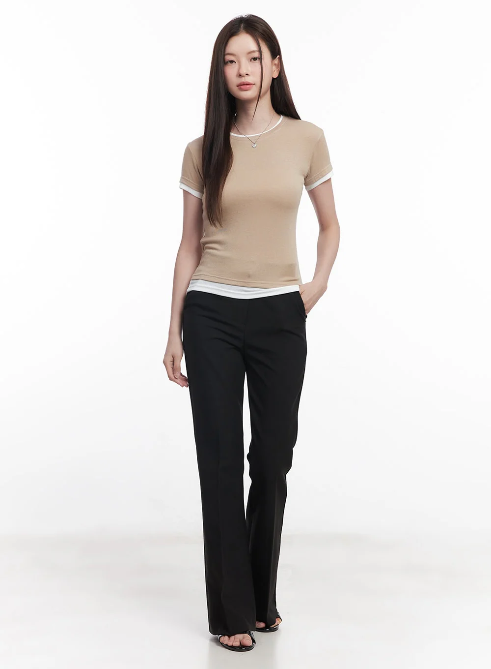 Two-Tone Layered Tee CY519 - Image 3