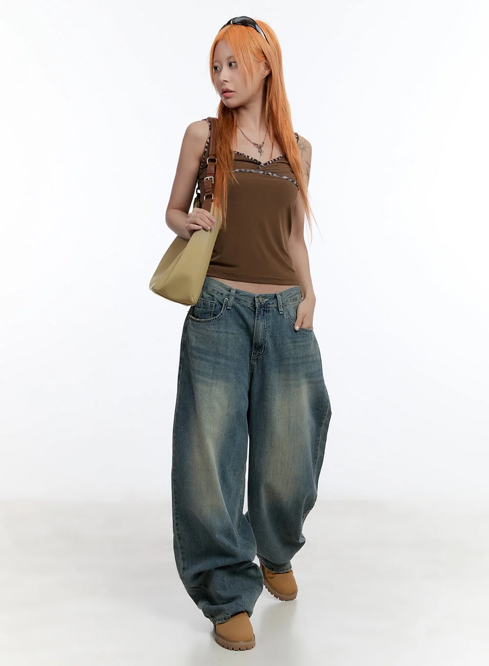 Two-Tone Trim Cami Top CU502 - Image 2