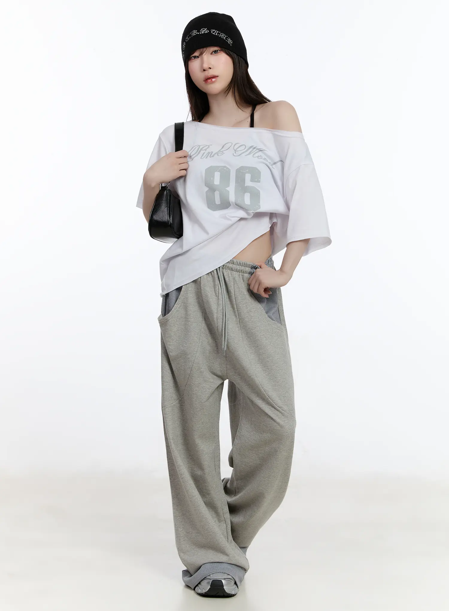 Two-Toned Wide-Leg Sweatpants CA502 - Image 2