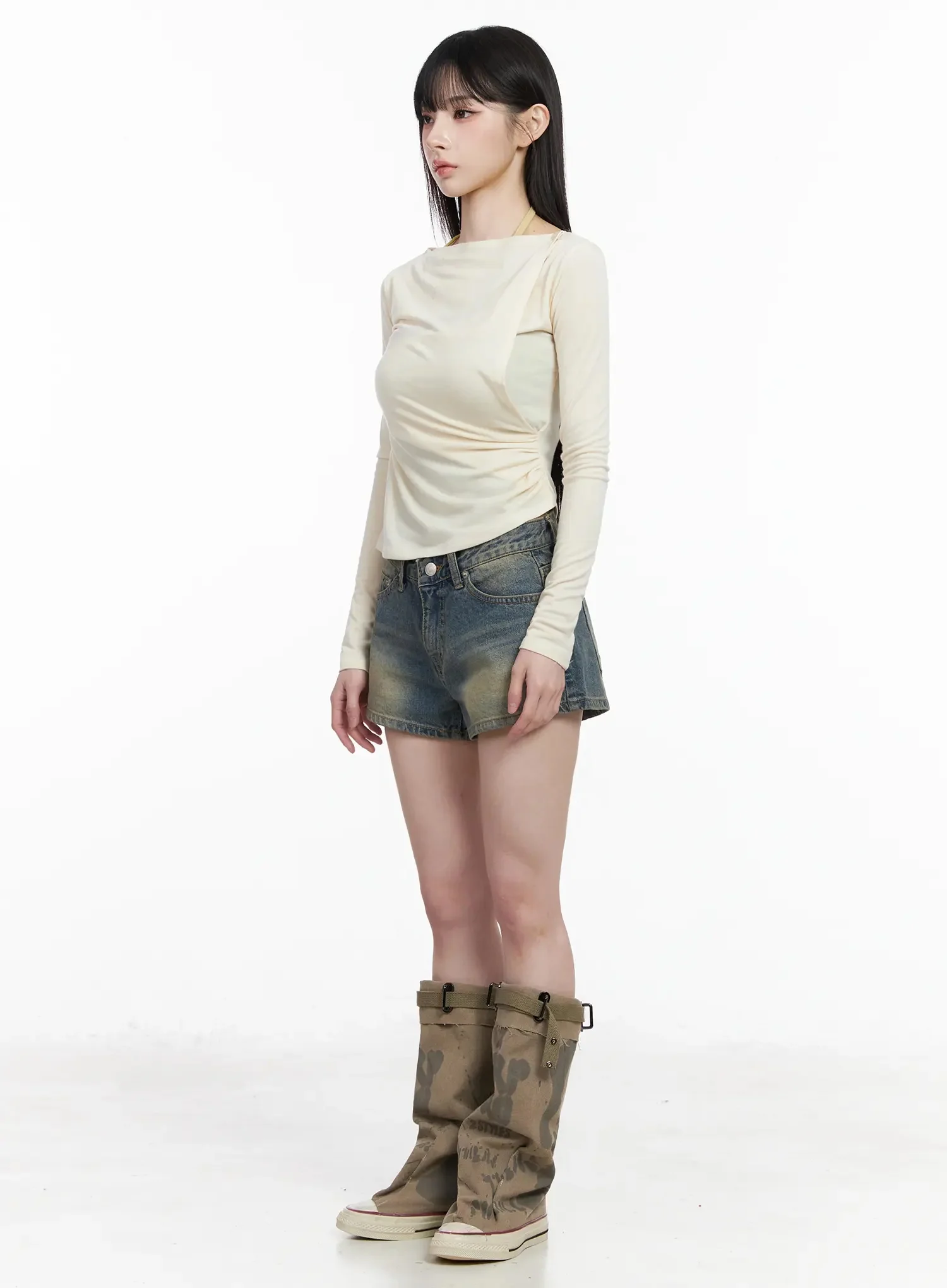 Two-Way Shirred Wrap Top IY511 - Image 11