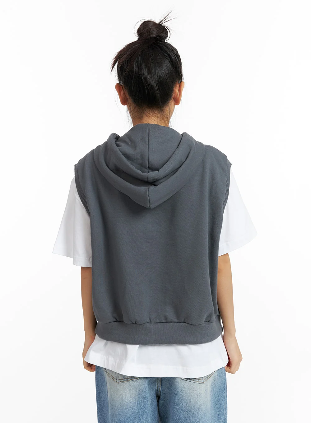 Two-Way Zip Hoodie Vest CF419 - Image 6