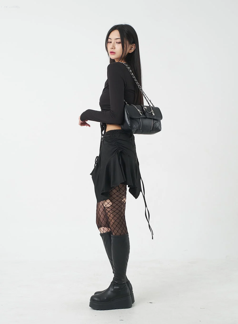 Unbalanced Mini Skirt BY309 - Image 7