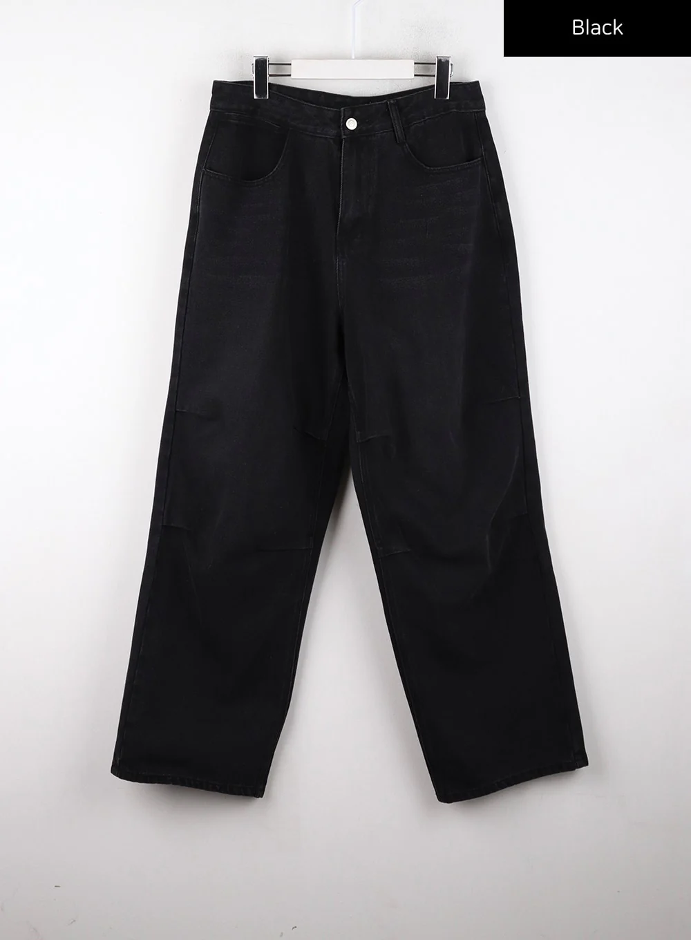 Unisex High Waist Solid Pocket Straight Leg Jeans CD328 - Image 10