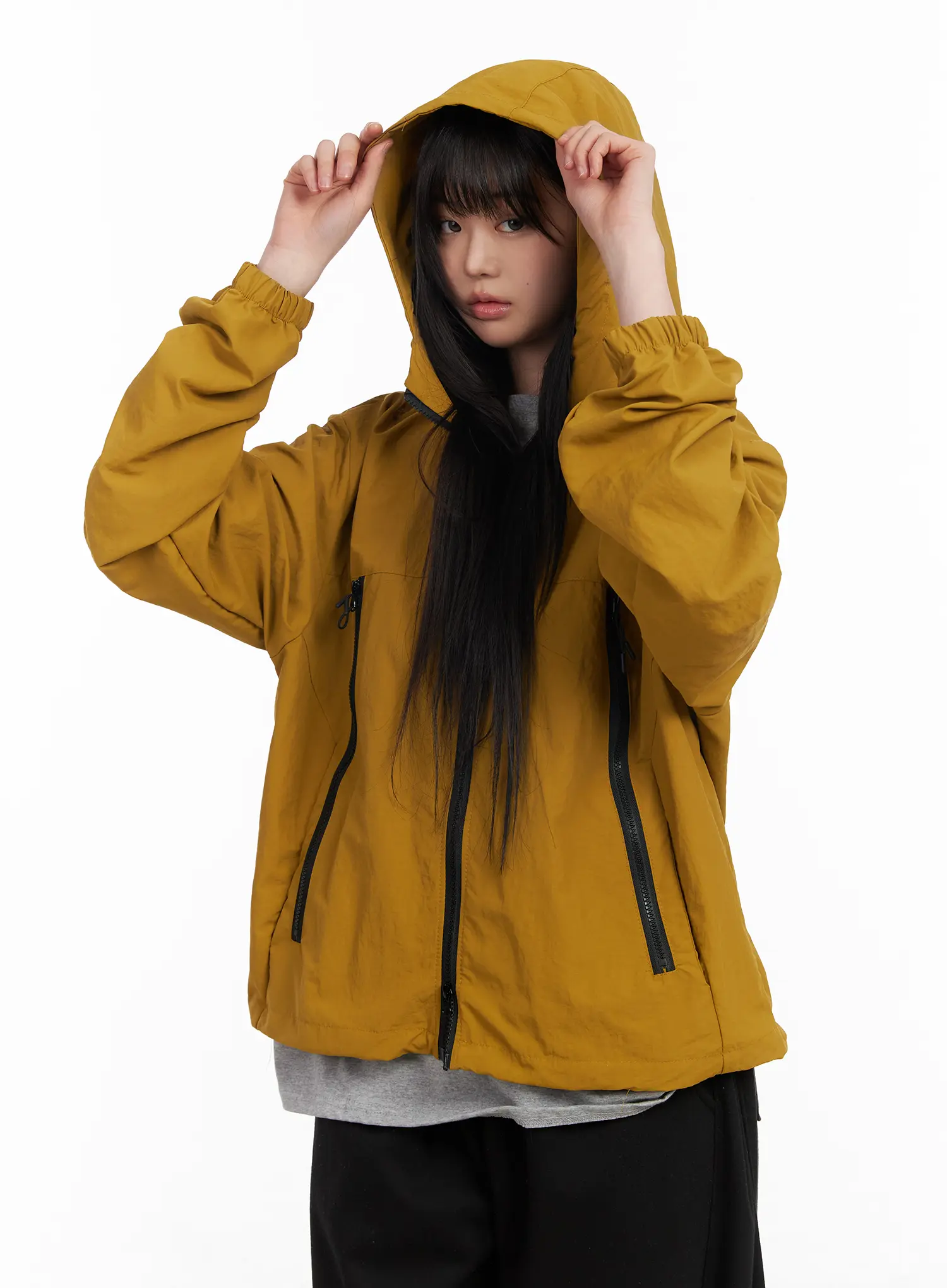 Unisex Oversized Zip-Up Windbreaker CM513 - Image 11