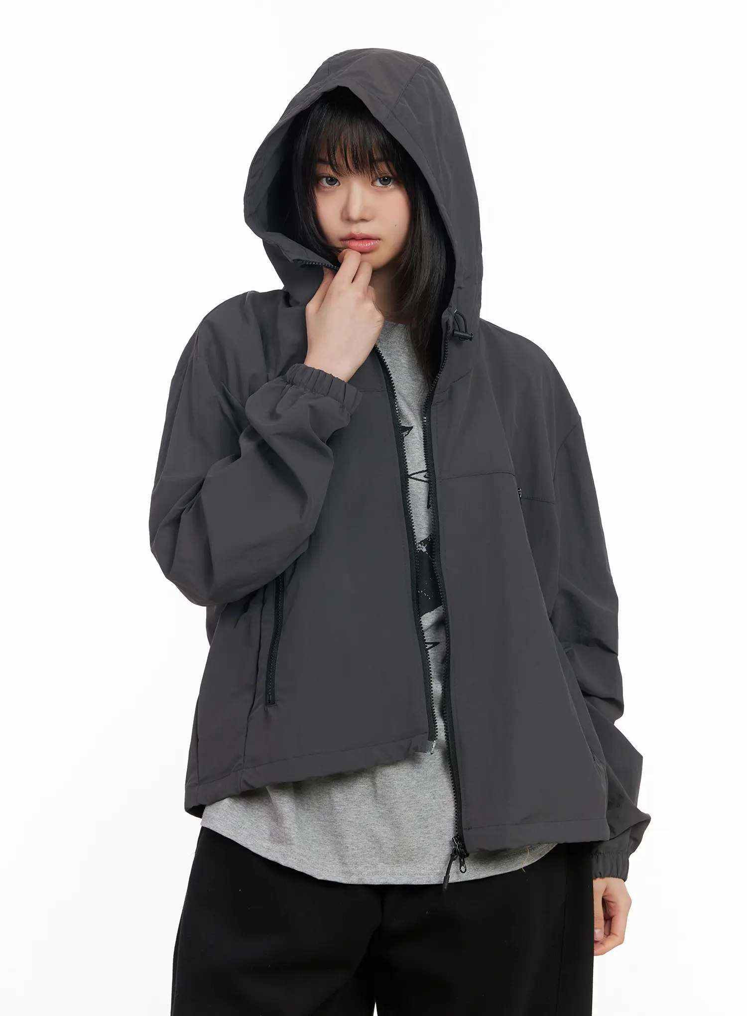 Unisex Oversized Zip-Up Windbreaker CM513 - Image 12