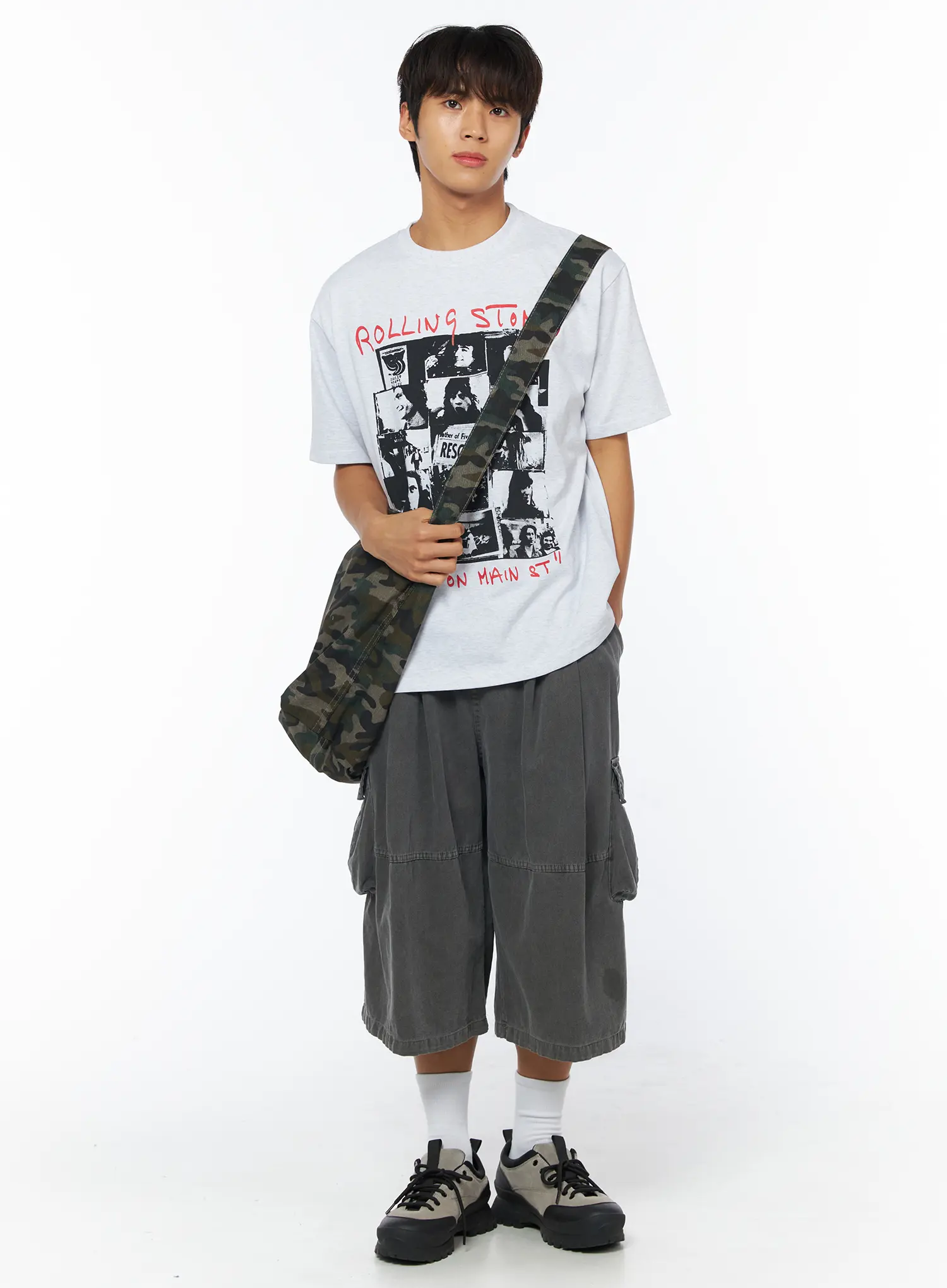 Urban Camo Canvas Crossbody Bag IY529 - Image 4