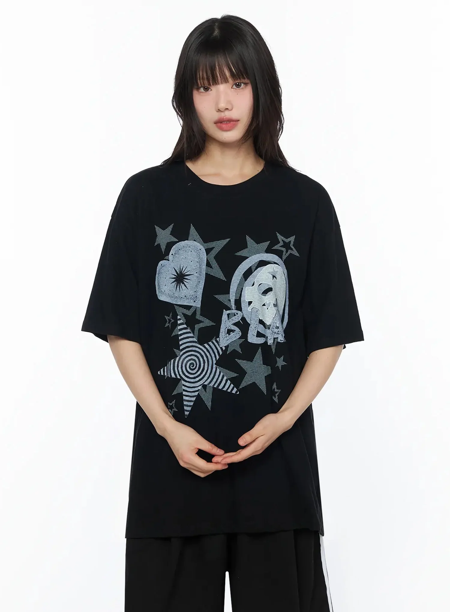 Urban Star Graphic Oversized T-Shirt IY525 - Image 2
