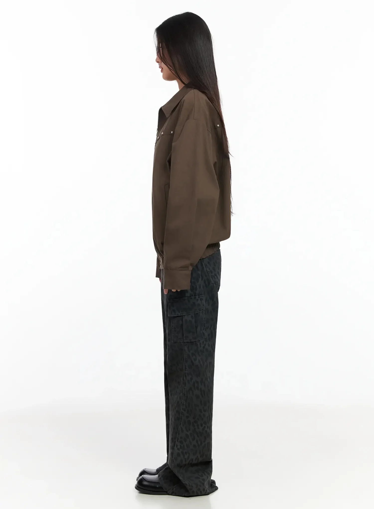 Urban Studded Bomber Jacket IA508 - Image 13