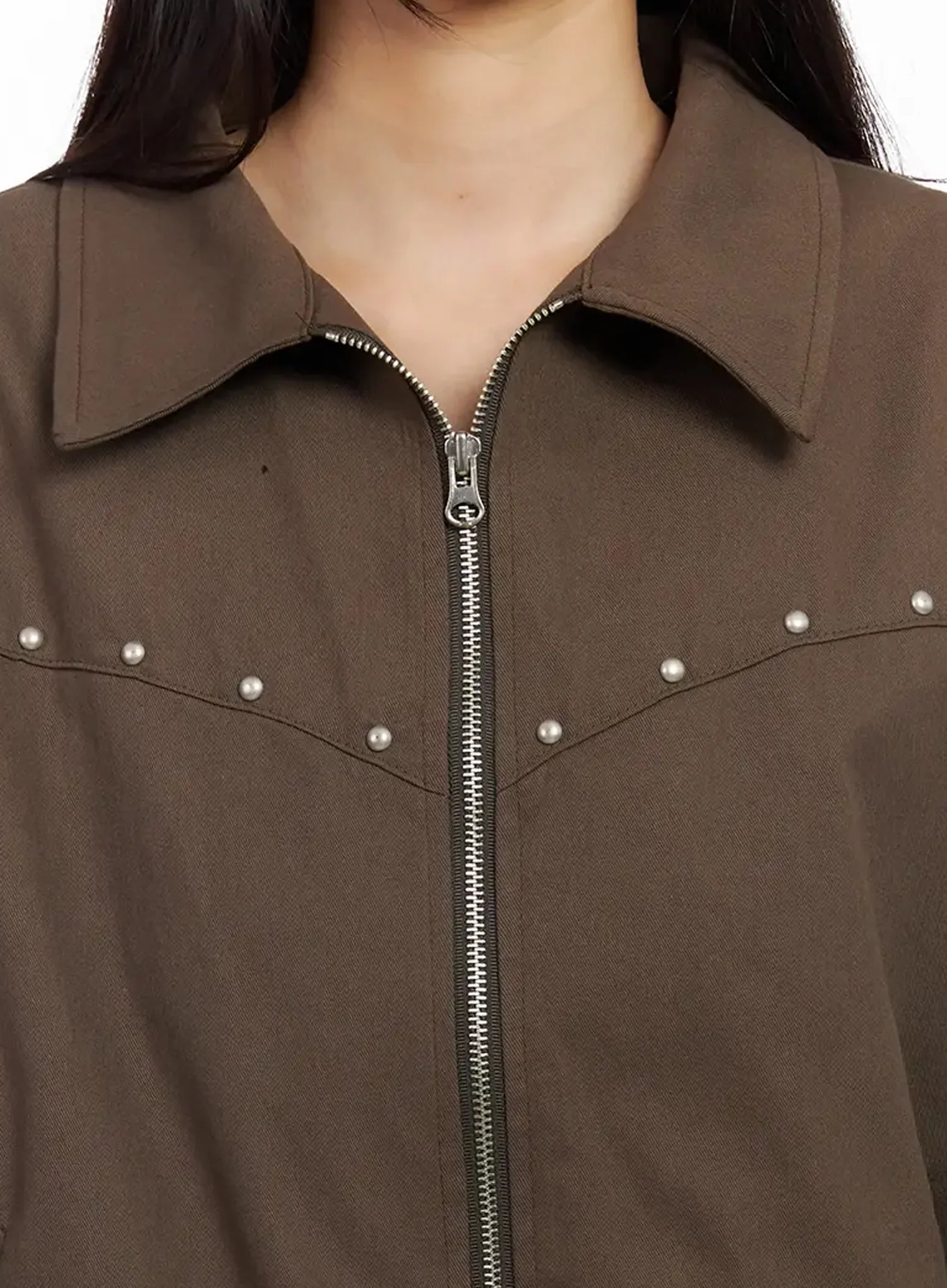 Urban Studded Bomber Jacket IA508 - Image 3