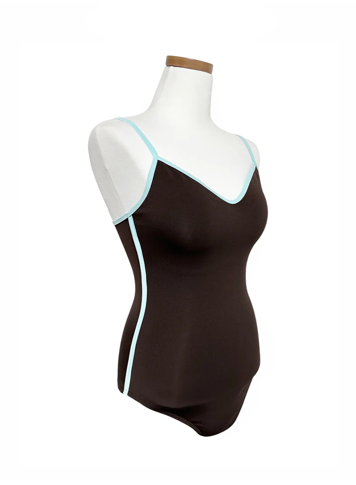 V-Neck Contrast Trim One Piece Swimsuit IY514 - Image 11