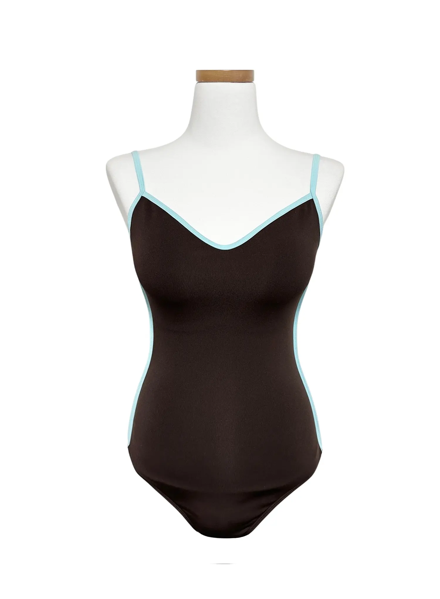 V-Neck Contrast Trim One Piece Swimsuit IY514 - Image 12