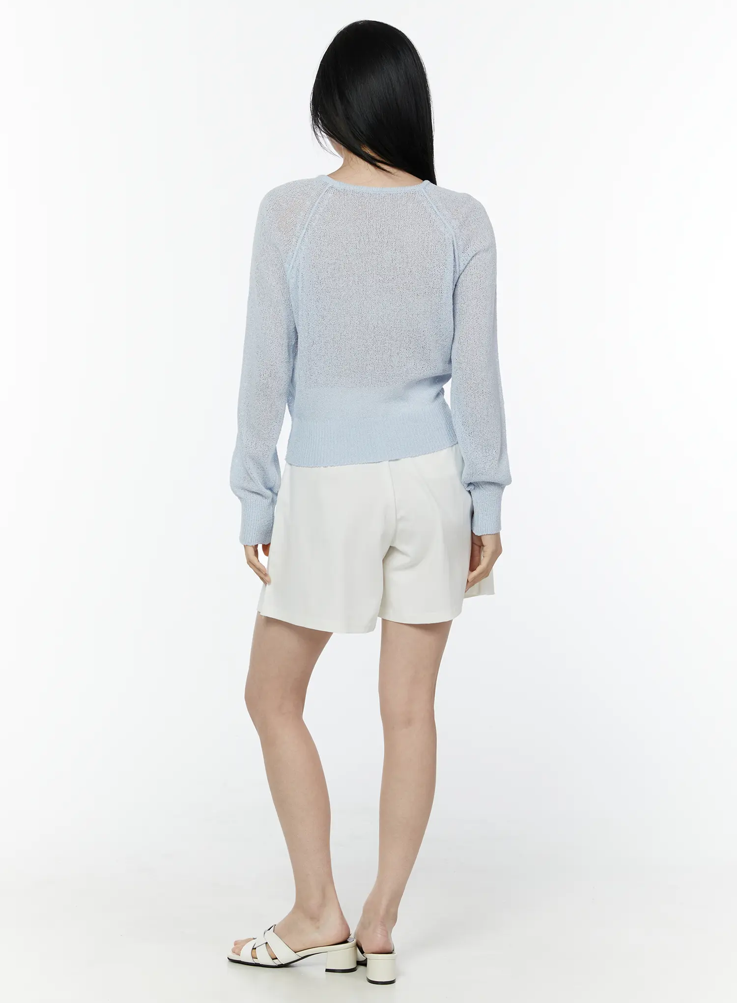 V-Neck Cropped Cardigan IU505 - Image 7