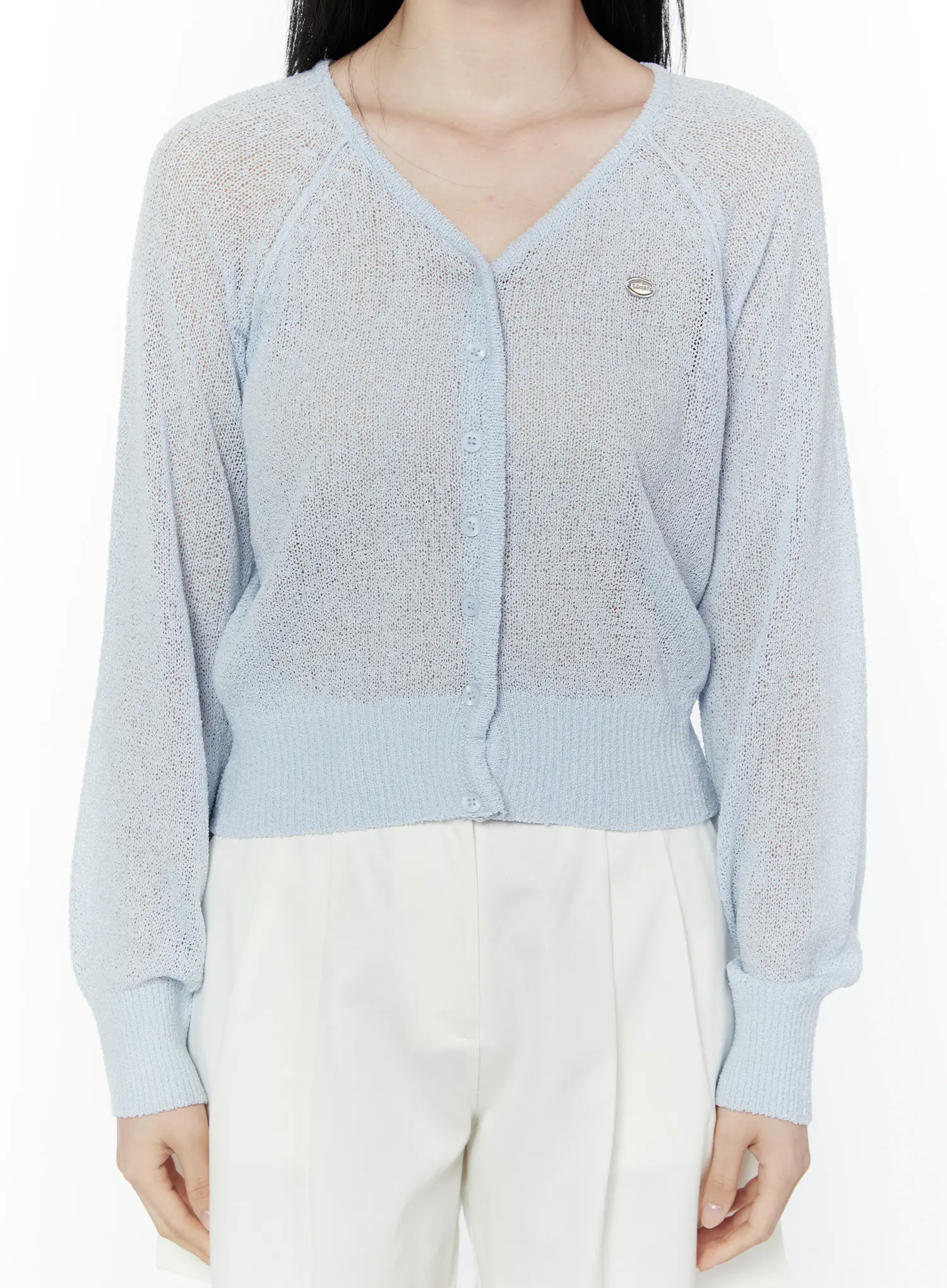 V-Neck Cropped Cardigan IU505 - Image 8