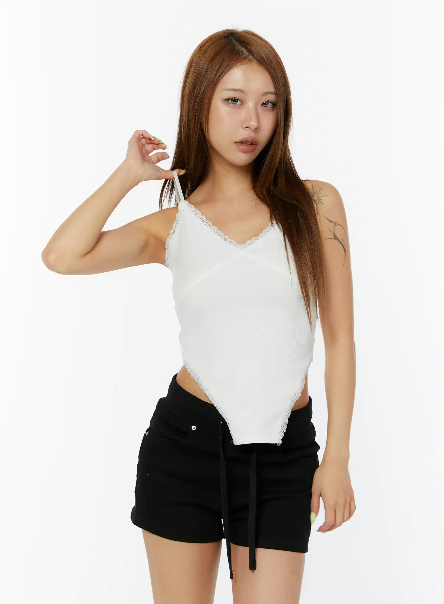 V-Neck Lace Sleeveless Top CY521 - Image 2