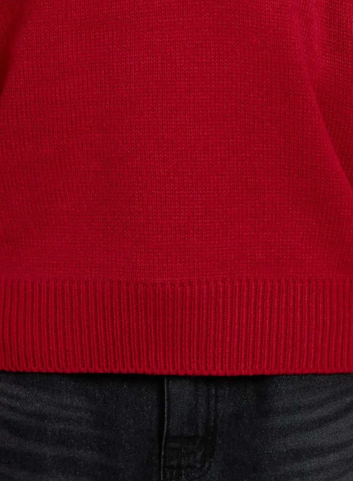 V-Neck Oversized Knit Sweater IM520 - Image 8