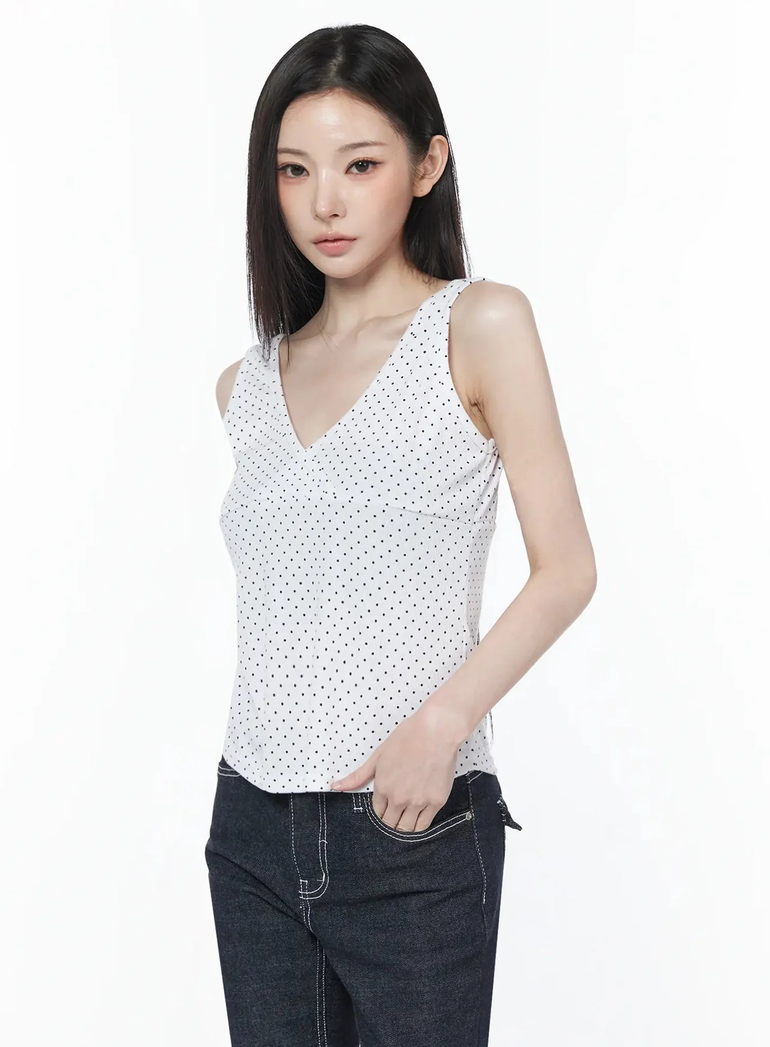 V-Neck Polka Dot Top IU512 - Image 7