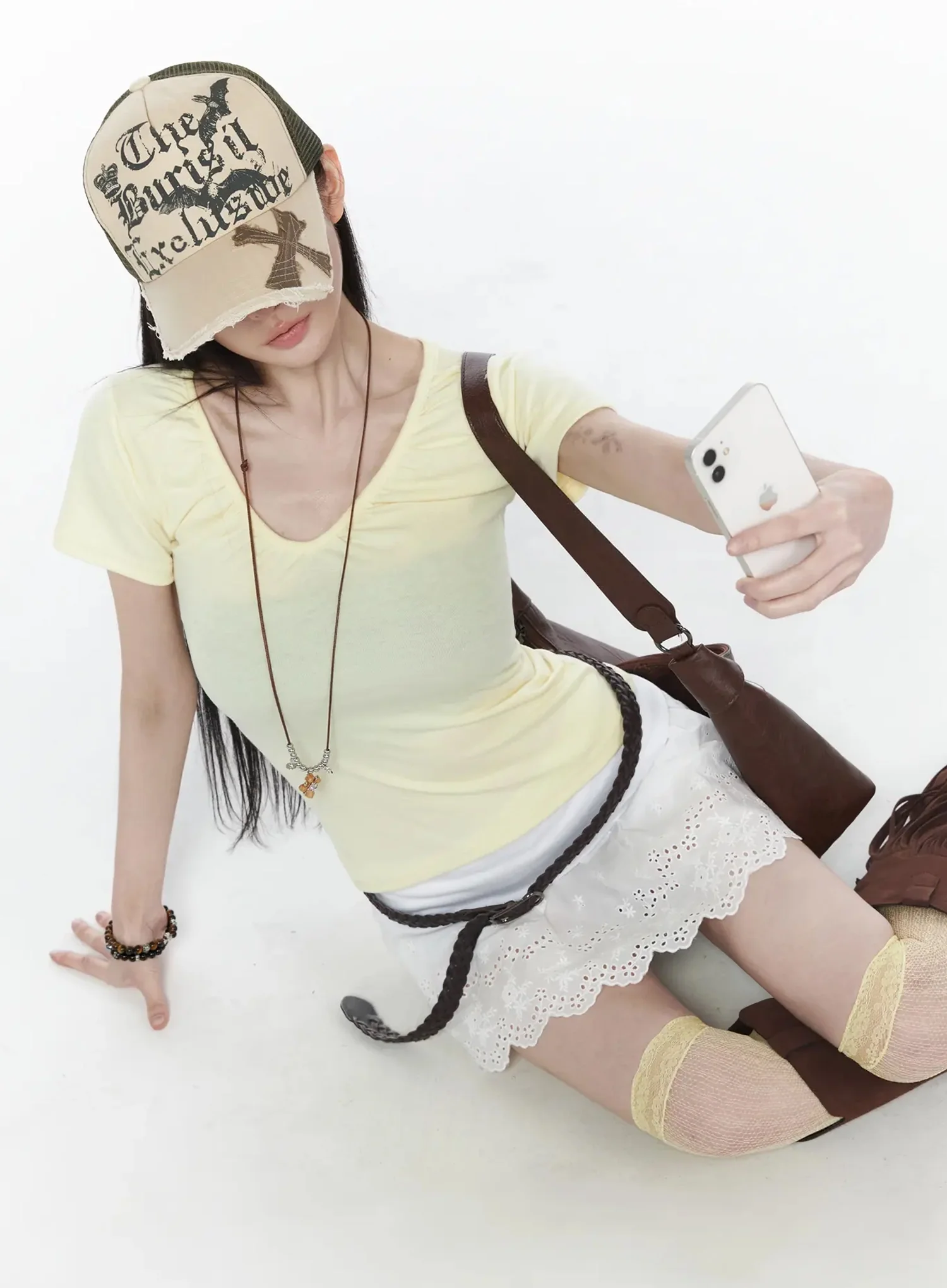 V-Neck Ruched Top IU512