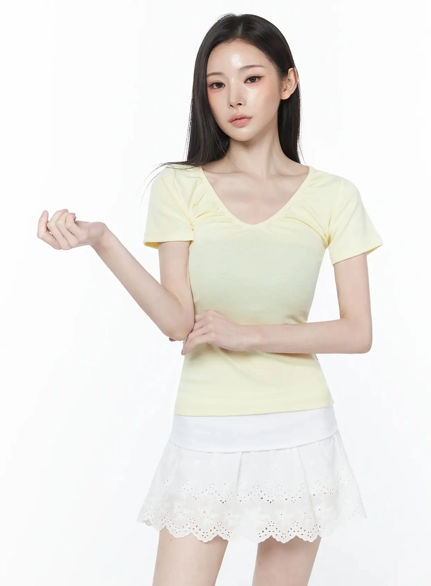 V-Neck Ruched Top IU512 - Image 6