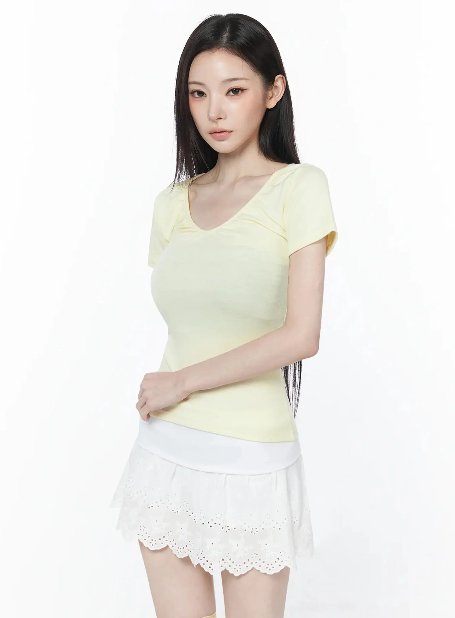 V-Neck Ruched Top IU512 - Image 7