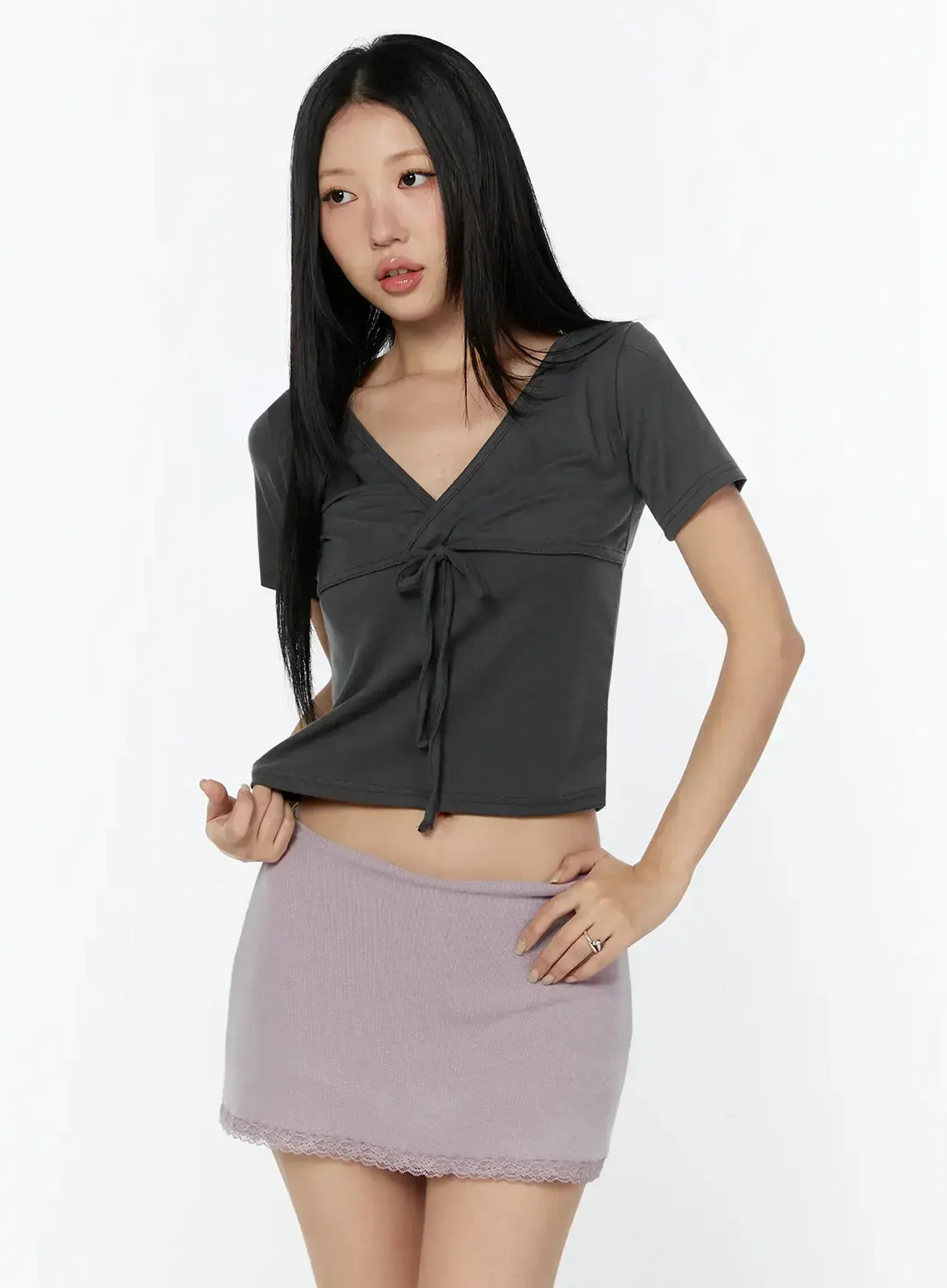 V-Neck Wrap Tee IU522 - Image 2
